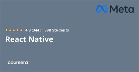 react native coursera|Free Course: React Native from Meta .